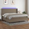 VidaXL Slat Bed Base with LED Mattress, Upholstered Bed with Headboard, Double Bed, Adult Bedroom Bed, Modern, 3138185