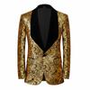 Men Luxury Gold Stamp Suit Jacket Blazers