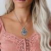 Tarot Vision Necklace All-Seeing Eye Pendant Necklace Tarot Card Symbol Pendant with Smooth Rotation Mystic Divination for Spiritual Guidance Fate