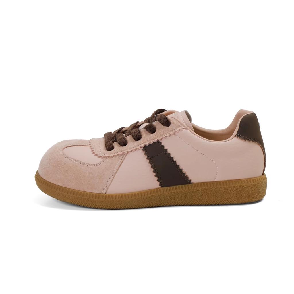 Retro German Training Shoes Women's Spring 2025 New Soft-soled Lace-up Casual Sports Board Shoes Trendy Versatile Little White Shoes