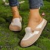 2024 New Women's Cloth Shoes Summer Linen Woven Slippers Slip-on Sandals Slippers Casual Shoes