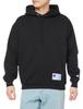Champion Action Style Hooded Sweatshirt with Script Size M C3-V107 Men's Loose-Fit Logo, Black,