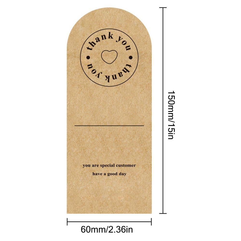 50PCS Brown Thank You Stickers Kraft Paper Sealing Labels Gift Thanks Decals Online Retails
