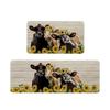 Sunflower Spring Floral Kitchen Mat & Doormat Set - Two Pieces