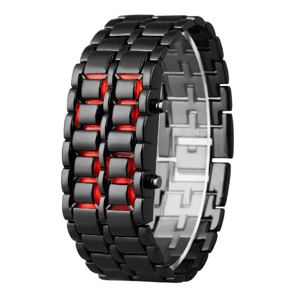 New Iron Samurais Plastic Bracelet Watch LED Digital Watches Hour Men Women