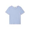 Levis Solid Color Casual Crew Neck Short Sleeve T-Shirt Women Tops Blue A7320-0003
