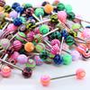 Mixed Color Tongue Rings 20/50 Pcs Assorted Piercing Barbells Bars Jewelry