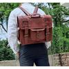 Vintage Leather Messenger Backpack Crossbody Shoulder Laptop Briefcase Unisex
