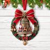 Yousheng Christmas Ornaments Double-Sided Acrylic Santa Claus Bell Hanging Decor for Tree Home Store Festive Holiday Party Decoration