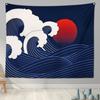 Home Decoration Japanese Ukiyo-e Tapestry Kanagawa Surf Hanging Cloth Wine Shop    Painting