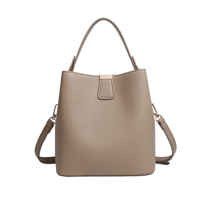 Handbag Women's New Trendy Bucket Bag Soft Leather Niche Versatile Textured Messenger Bag