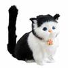 Fluffy Simulation Cat Plush Toy Cute Imitation Cat Plush Doll Plush Cats with Sound  Easter Gifts