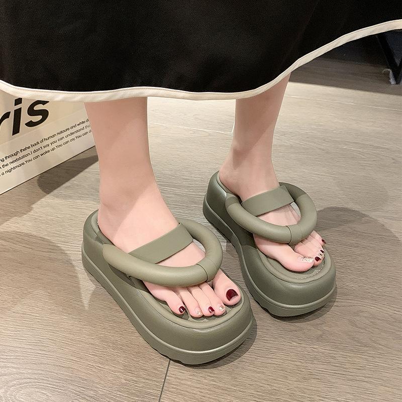 Platform Flip-flops Women Thick Bottom Sandals Women 2024 Summer French Fashion Sandals Outside Beach Sandals Sandalias De Mujer