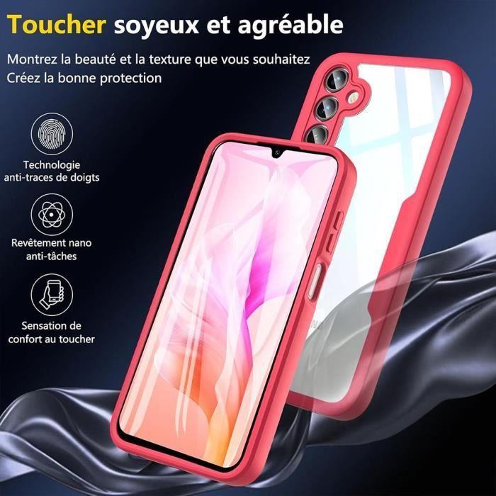 Coque - BOOLING - pour Samsung Galaxy A05s - Rouge - Rigide - Protection 360 Degré - Anti-Rayure
