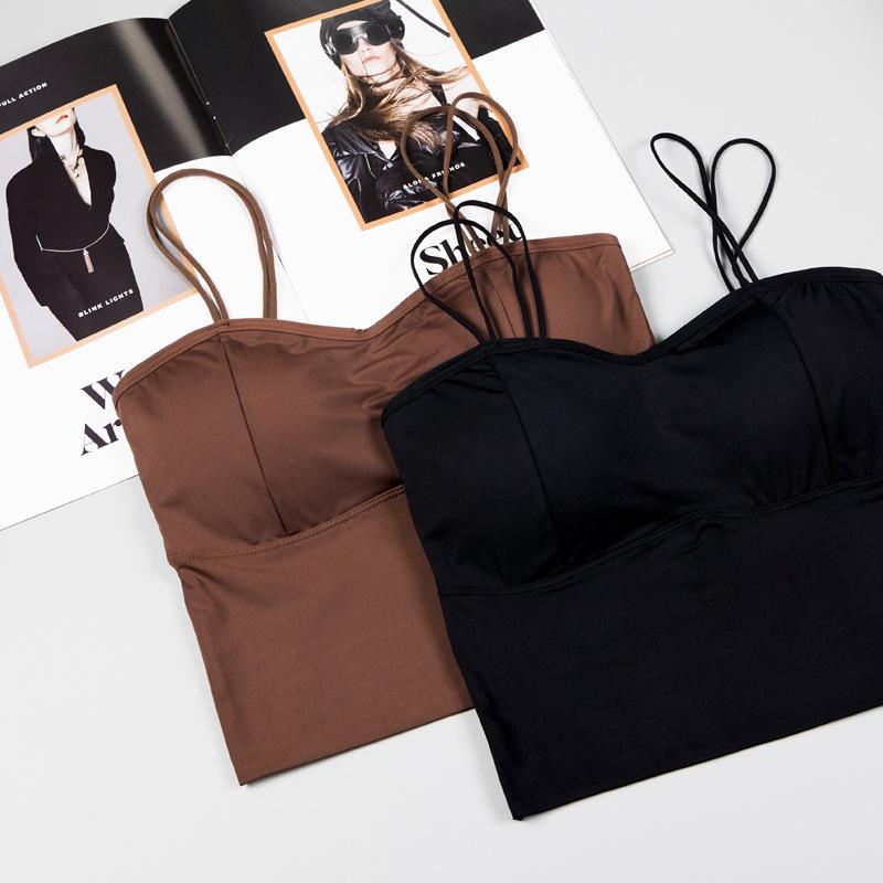 Halter Vest Female Summer Spread Chest Inside with The United States Back Outside To Wear A New Summer Bra Bottom with Chest Pad Top Small Vest