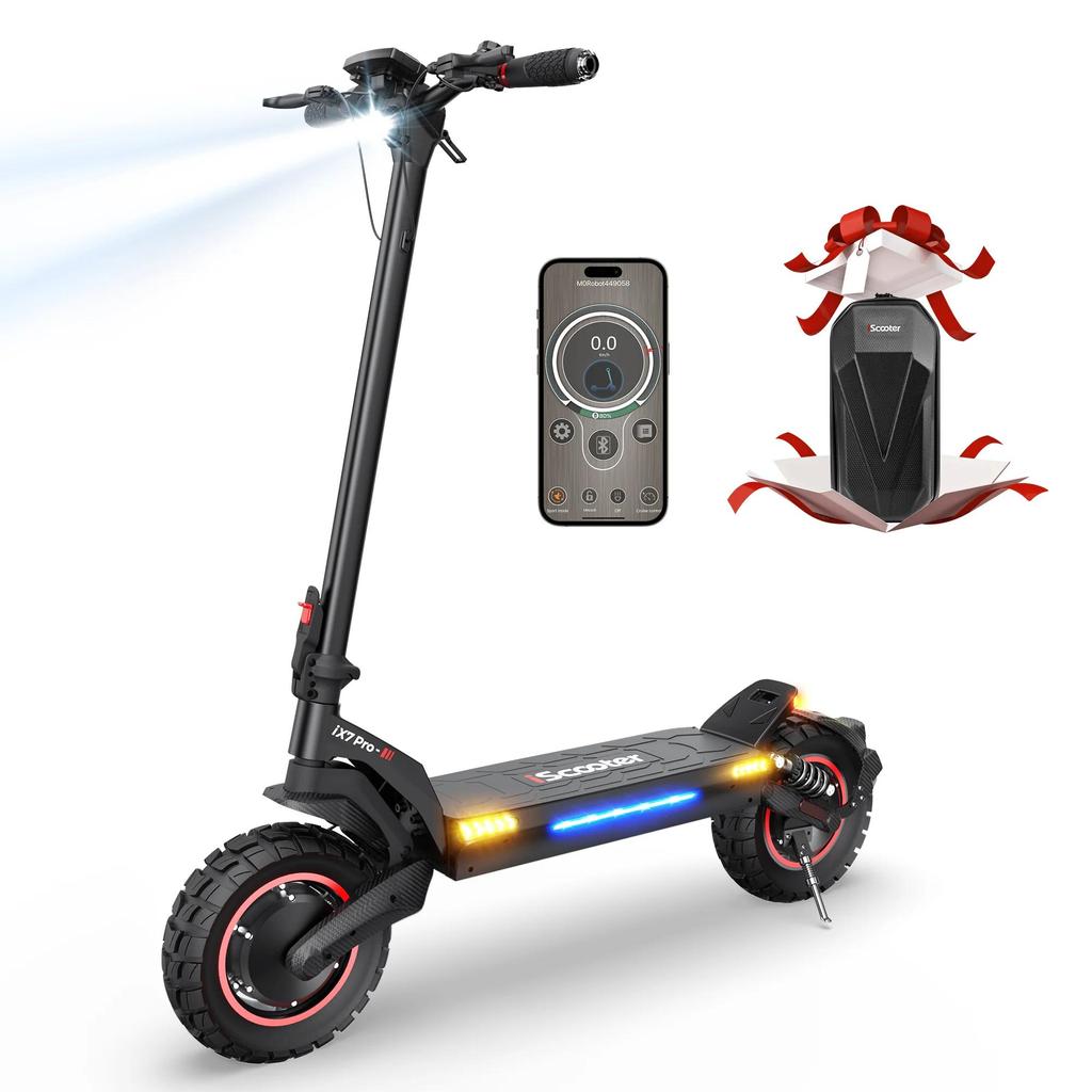 iScooter IX7Pro Electric Scooter 1000W Dual Motor 48V 17.5Ah Battery 10 Inch Off Road Tires For Adult Outdoor Riding Electric Scooter For All Terrain