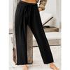 Women's Fashion Casual Solid Color Print High Waist Trousers Pants & Capris