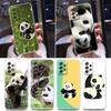 Chinese Baby Panda Clear Case For Samsung Galaxy A52 A51 A53 A72 A71 A73 A32 A31 A33 A41 A22 A11 Soft Cute Cases Cover Lazy Bear