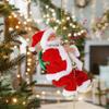 Interactive Electric Santa Climbing Rope & Christmas Tree Ornament Moving Santa Claus with Plush-Like Hanging DecorationsDoor Holiday Party