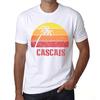 Men’s Vintage Tee Shirt Graphic T Shirt CASCAIS Sunset White