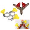 Y Type 3 Way Shut Off Ball Valve With Clamp Fitting Hose Barb Fuel Gas 8Mm