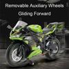 1/12 Kawasaki NIJIA ZX6R Motorcycle Alloy Car Toy Model Front Wheel Left Right Steering Rear Wheel Suspension Vehicle Kids' Gift