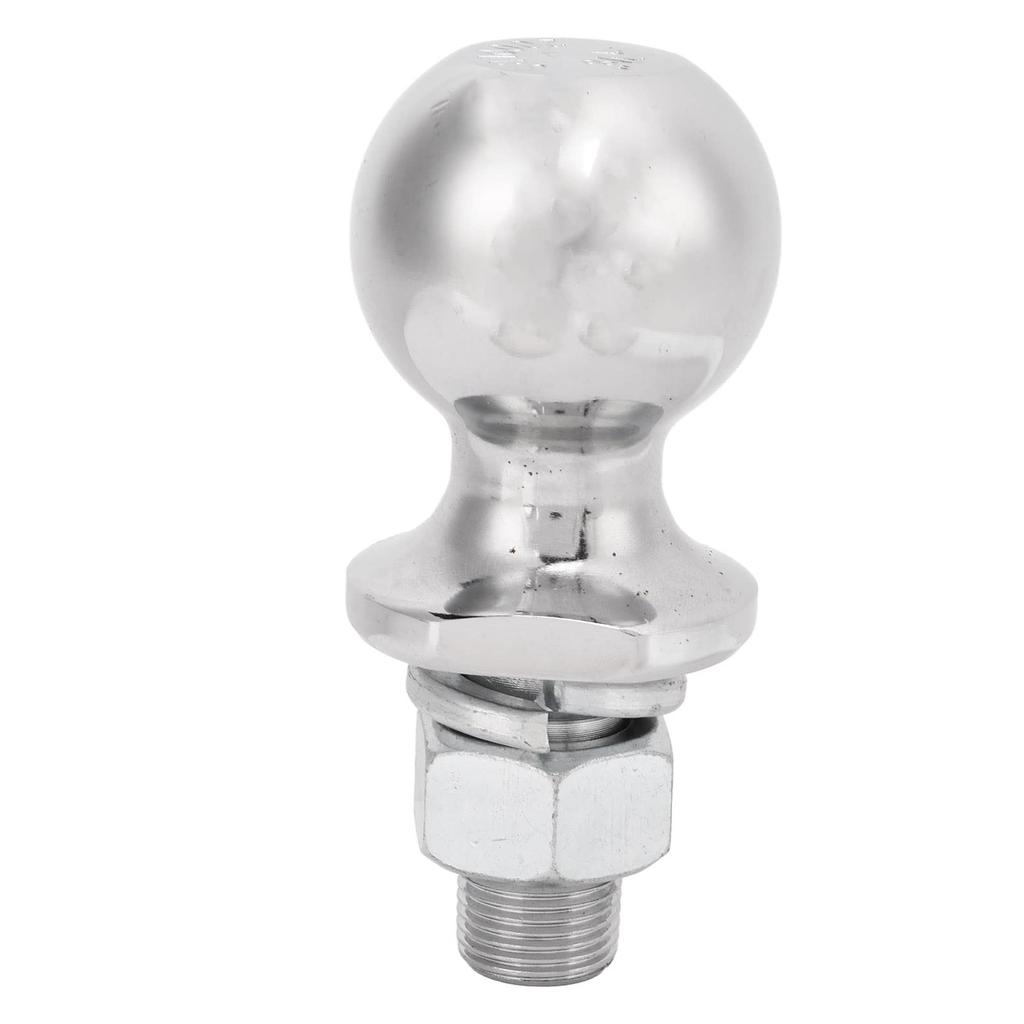 Steel + Chrome Hitch Ball, Hitch Ball Kit 1-7/8" Diameter Chrome Hex Nut Hitch
