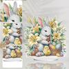 Special Shape Diamond Painting Tabletop Ornaments Kit Cute Rabbit Easter Desktop Diamond Art Kits Egg Flower for Adults Beginner