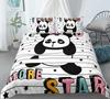 Panda Bear Bedding Sets Animal Duvet Cover Twin Full Single Size and Pillowcase Home Textile 3D Print Bedclothes for Kids Child