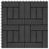 VidaXL Terrace Tile 11 Pcs WPC 30 X 30 Cm 1 M² Black