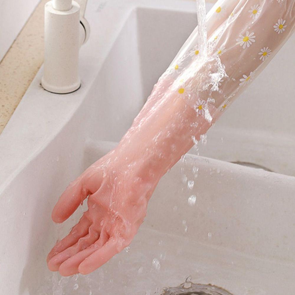 Rubber Thick Waterproof Household Scrubber Dishwashing Gloves Kitchen Clean Tool Cleaning Gloves