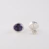 Iolite Gemstone 925 Sterling Silver Jewelry Handmade Stud Earrings 0.5"For Women EE-178-12