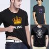 Summer Man T-shirts Short Sleeve King Print Casual Fashion T Shirt Men Harajuku Hip Hop Men Clothing O Neck Tops Tee Streetwear