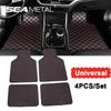 Car Floor Mats 4 Pieces Universal PU Leather Floor Mats Waterproof Car Foot Mats Protector Carpet Front Rear Mats Auto Accessories Kit