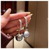 New Fashion Korean Bling Pearl Drop Dangle Earrings for Women Girls Luxury Shinying Zircon Wedding Earrings Jewelry Gift