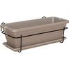 ARTEVASI Balcony Kit VENEZIA Planter - 50cm Taupe - 50 X 19.5 X H16.3 Cm - 1.16L