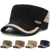 Outdoor Casual Flat Top Hat Men's Youth Military Hat Spring and Autumn Travel Outdoor Casual Visor Versatile Men's Hat Flat Top