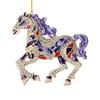 Horse Christmas Ornaments Sparkly Rhinestone Horse Hanging Decoration Acrylic Christmas Tree Ornament for Winter Xmas Party Supplies Holiday Home