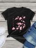 Sakura Cherry Blossom Print T-shirt, Casual Crew Neck Short Sleeve T-shirt, Women's Clothing Unisex Top