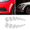 2PCS Universal Racing Stickers Vehicle Car Decals Wheel Eyebrow Checkered Flags Safety Reflector Vinyl Stickers Prevention Decor