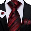 Mens Tie Set Necktie Pocket Square Cufflinks Set for Wedding Business Party
