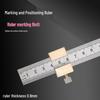 Multi-Functional Stainless Steel Precision Ruler with Positioning Block for Woodworking (Metric/Imperial)