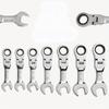 Spanner Mini Short Handle Wrench Combination Wrench Ratchet Wrench Pivoting Head Ratchet
