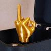1/2Pcs Middle Finger Gift Box Popping Golden Middle Finger Case Desktop Decoration Teasing