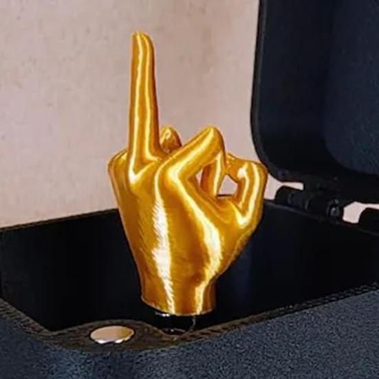 1/2Pcs Middle Finger Gift Box Popping Golden Middle Finger Case Desktop Decoration Teasing
