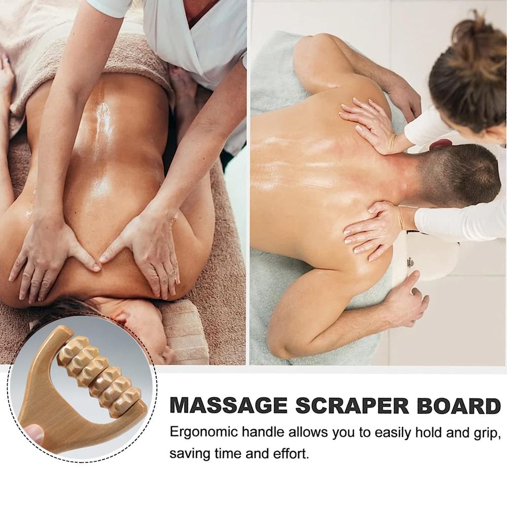 Wood Massage Roller Tool Waist Thigh Leg Hands Body Natural Muscle Roller Relax Pain Relief Spa Anti Cellulite Helth Care Tools Therapy Gua Sha