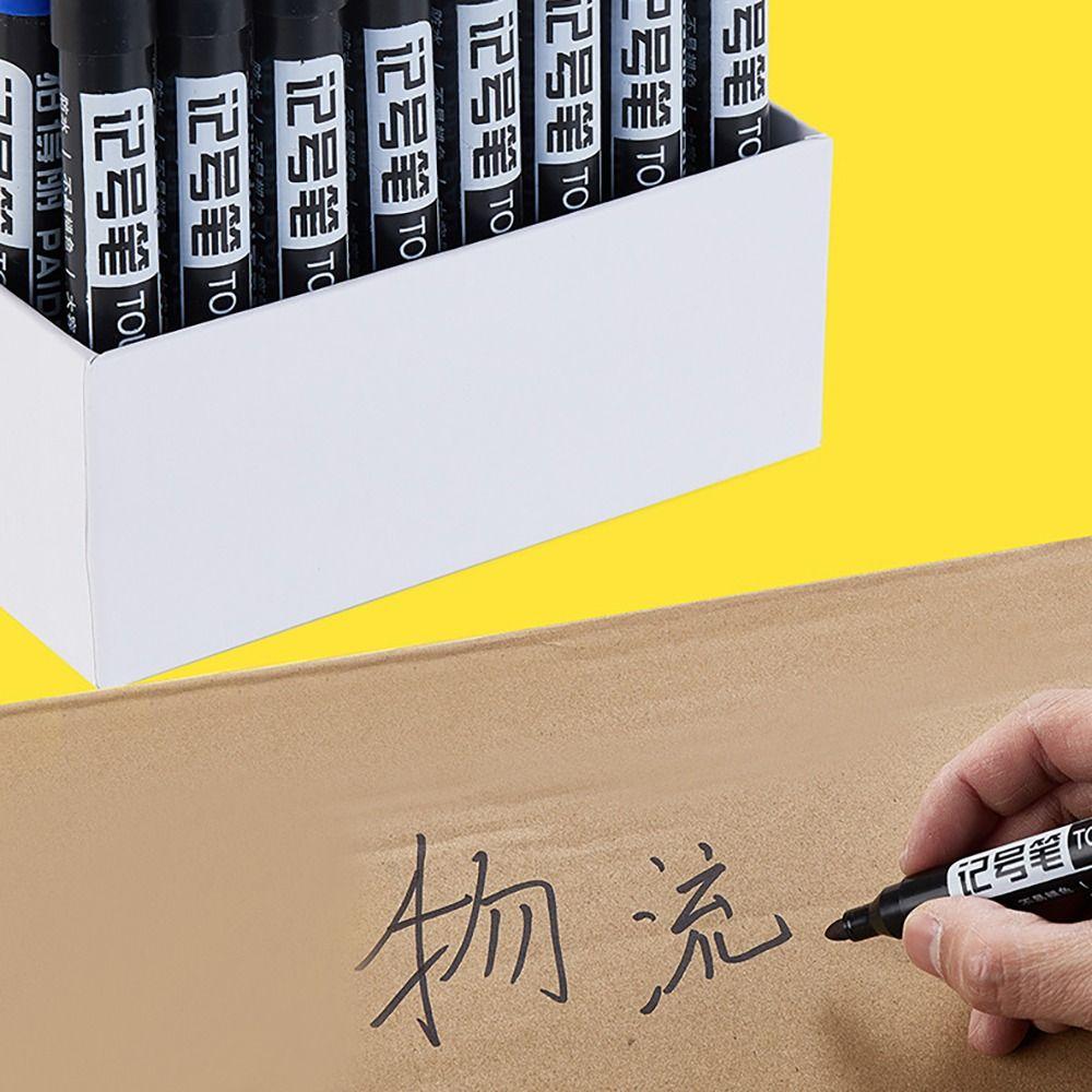 Red Blue Black Ink Waterproof Marker Pen 1.5mm Crude Nib Line Marking Pen Marker Pens  Student