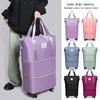 [Foldable Travel Bag] 3-Layer Extra-Large Foldable Travel Bag with Wheels | Nylon Luggage for Daily Commute & Moving