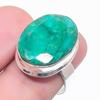 Natural Skota Emerald Gemstone 925 Sterling Silver Jewelry Ring Size 7 Q7D86