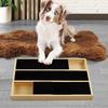 Dog Nail Scratch Board with Treat Box Wooden Nail File Board with Treat Drawer Removable Pet Scratch Pad for All Breeds Dogs